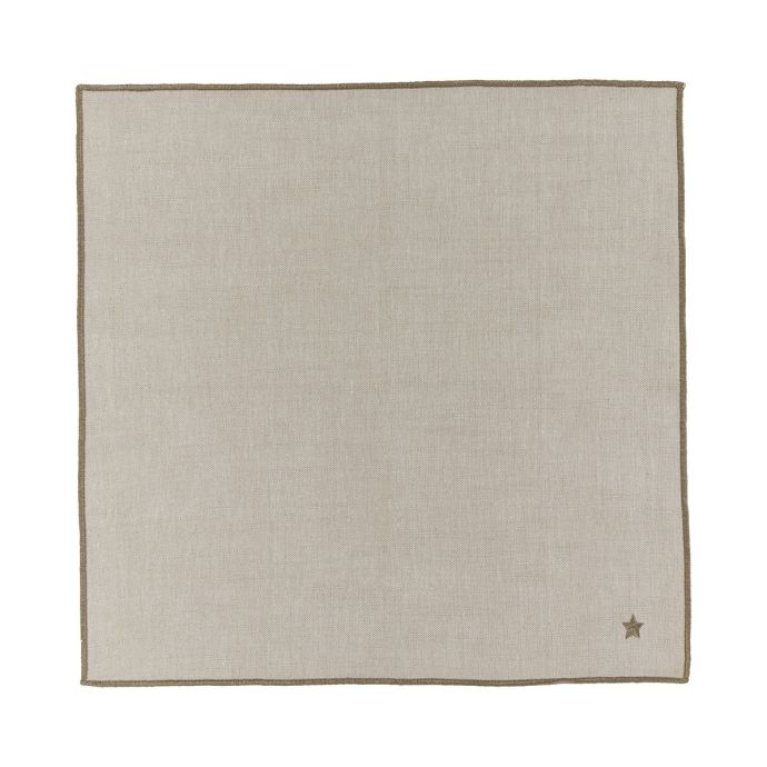 Bavlněné ubrousky Twinkle Taupe - set 4 ks