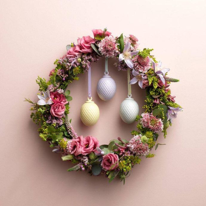 Porcelánová dekorace Rhombe Easter Egg Lavender