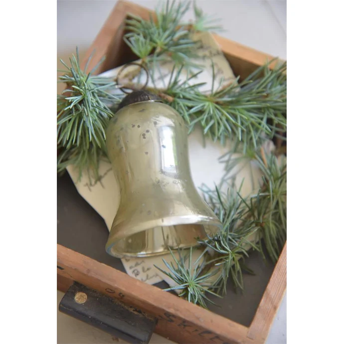 Vánoční ozdoba zvoneček Antik Finish