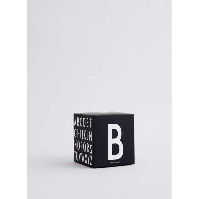 Porcelánový hrneček/dózička Letters black