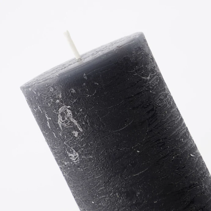 Svíčka Pillar Rustic Dark Grey 10 cm - set 2 ks