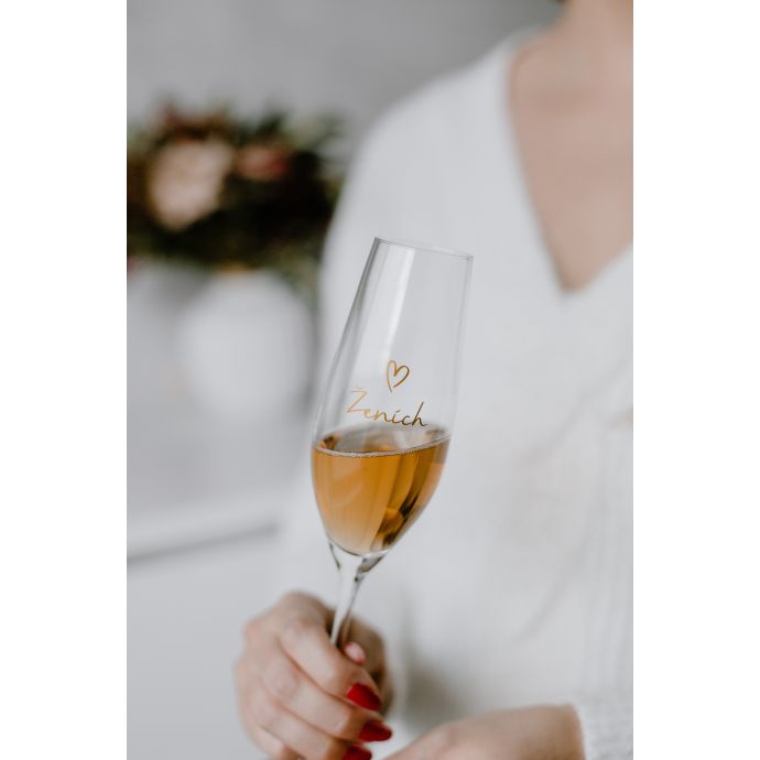 Sklenice na sekt Ženích - SK