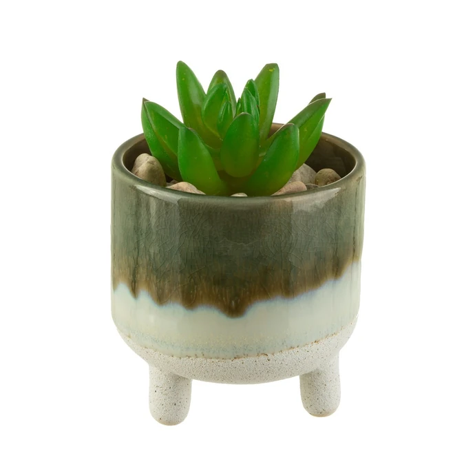 Keramický obal na květináč Mojave Green Glaze