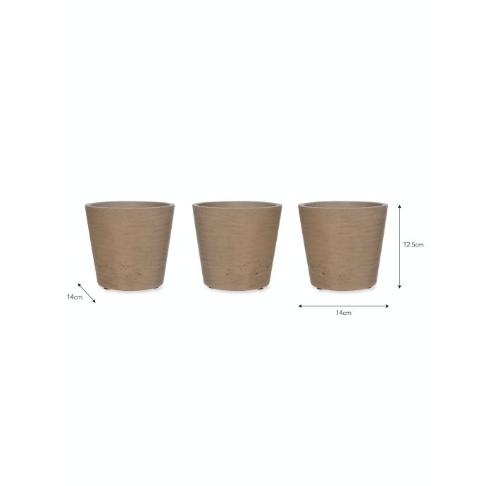 Cementový obal na květináč Stratton - Set 3 ks