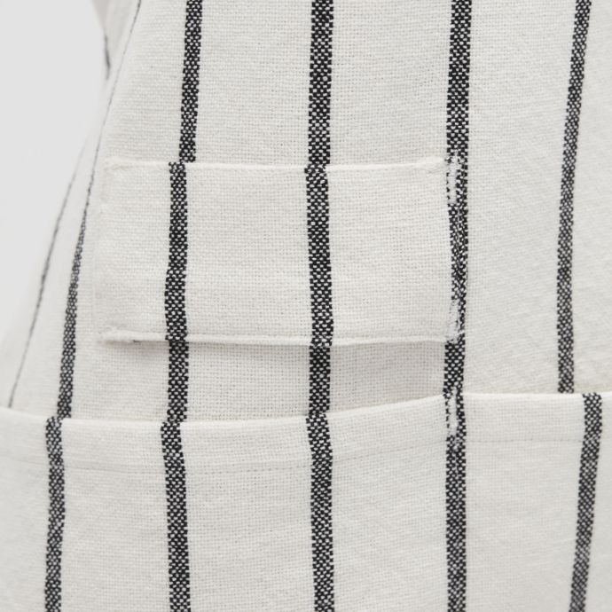 Bavlněná zástěra White Black Stripes