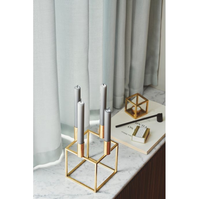 Svícen Kubus 4 Brass