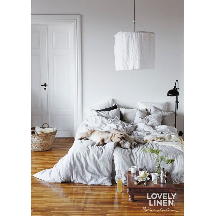 Přírodní lněné povlečení Light Grey