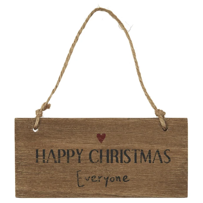 Dřevěná cedulka Happy Christmas 15×7 cm