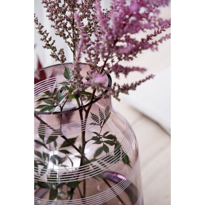 Skleněná váza Omaggio Plum 28 cm
