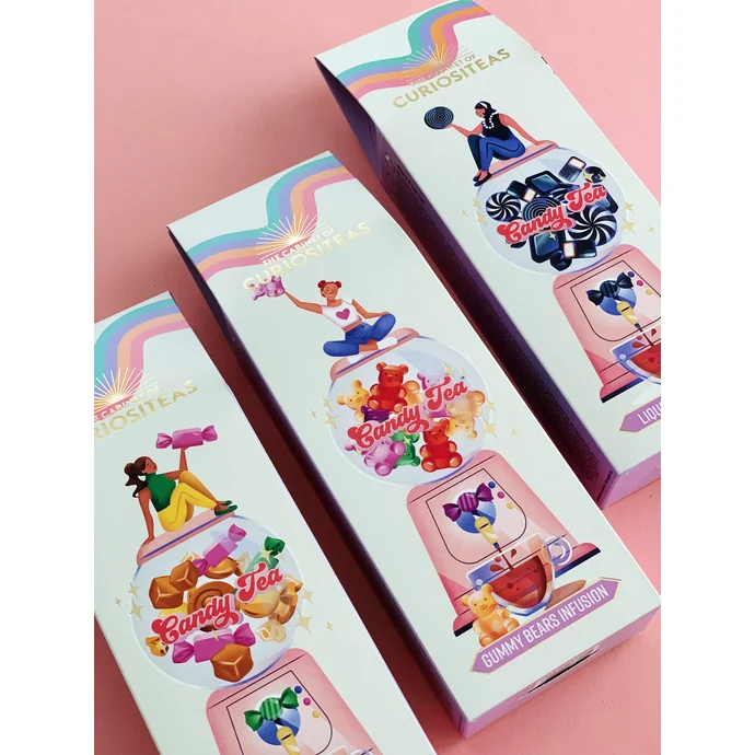 Ovocný čaj s gumovými medvídky Candy Tea 70 g + sítko