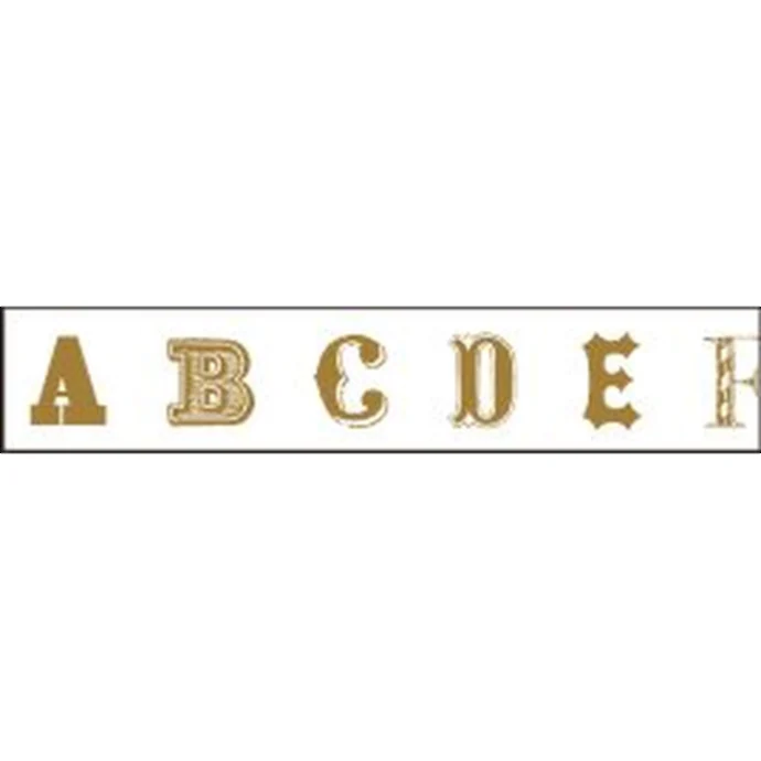 Designová samolepící páska Alphabet Gold