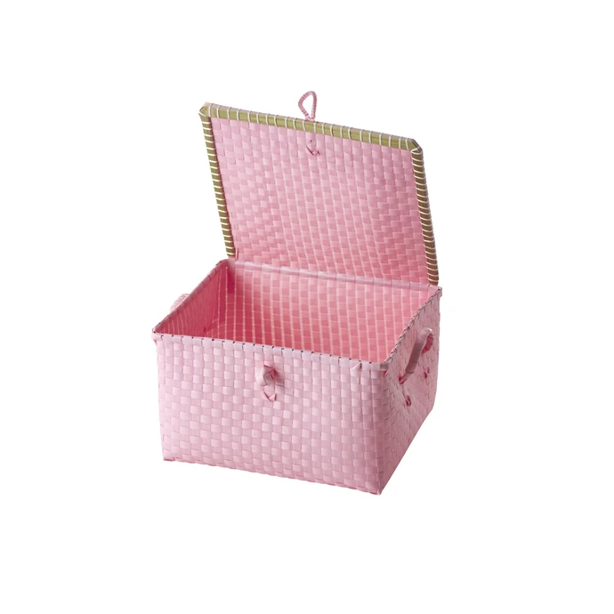 Plastový box s víkem Soft pink