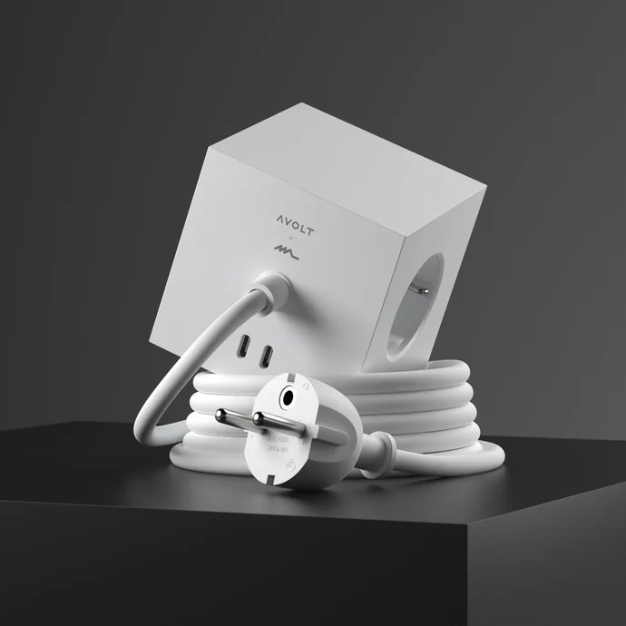 Magnetická dobíjecí kostka Square 1 / USB-C Opal White