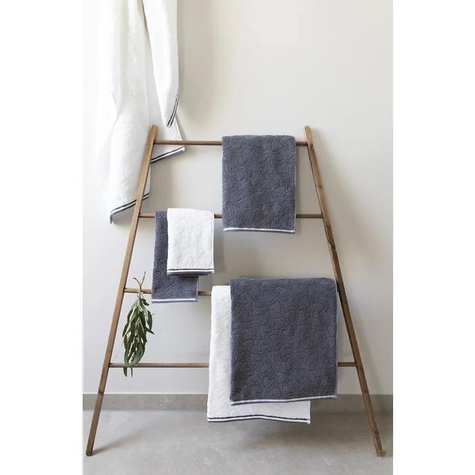 Bavlněný ručník Dark Grey 50 x 100 cm