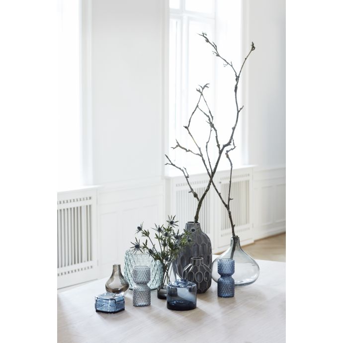 Skleněná váza Hyacinth Blue/grey