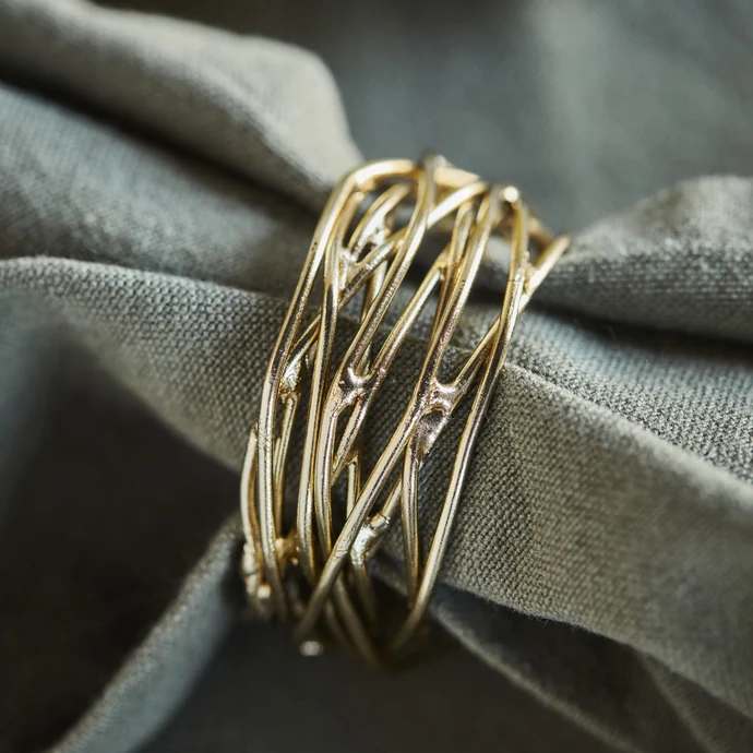 Kroužky na ubrousky Ring Golden - set 4 ks