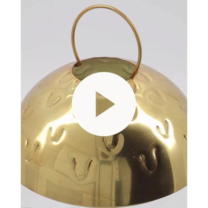 Skleněná lucerna Acho Clear/Gold 33 cm