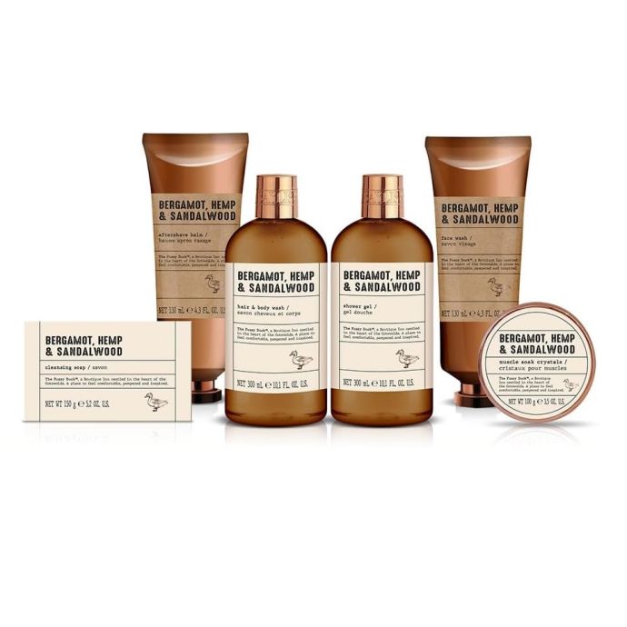 Dárková sada pánské kosmetiky Bergamot & Hemp & Sandalwood