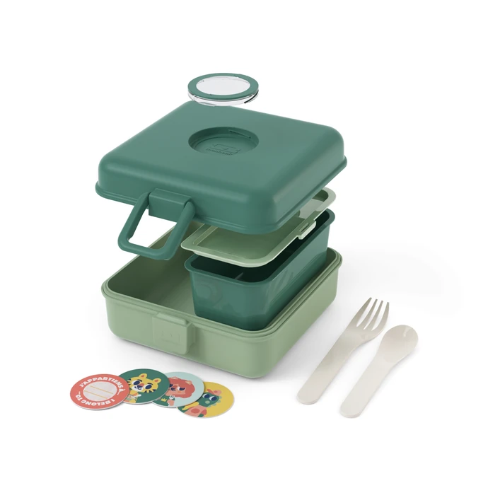 Svačinový box Monbento Snacky Green Forest 850 ml