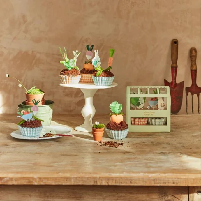 Sada na pečení cupcakes Bunny Greenhouse 24 ks