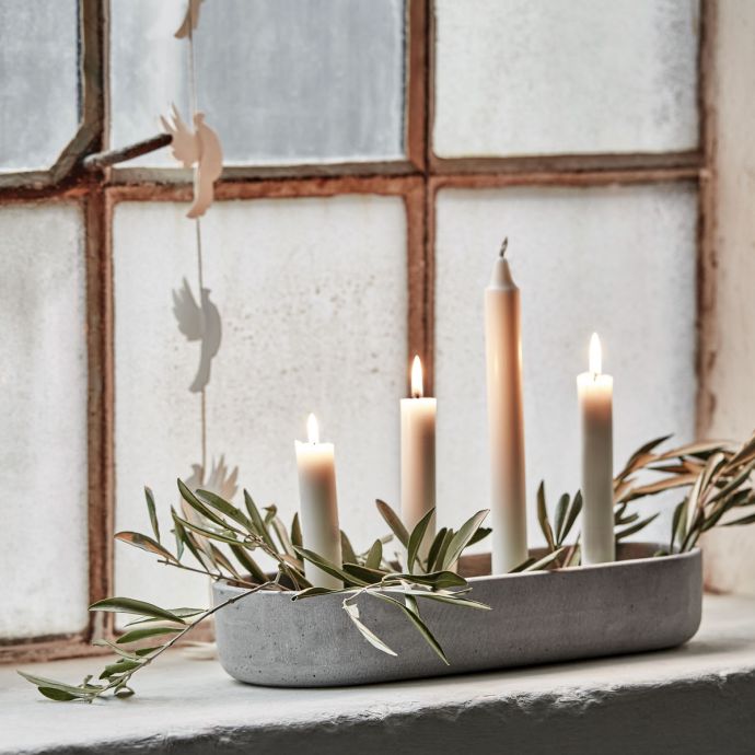 Adventní svícen Marb Grey Polyston