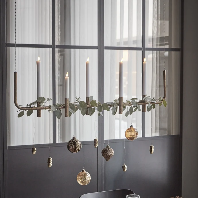 Závěsný adventní svícen Maxi Antique Brass