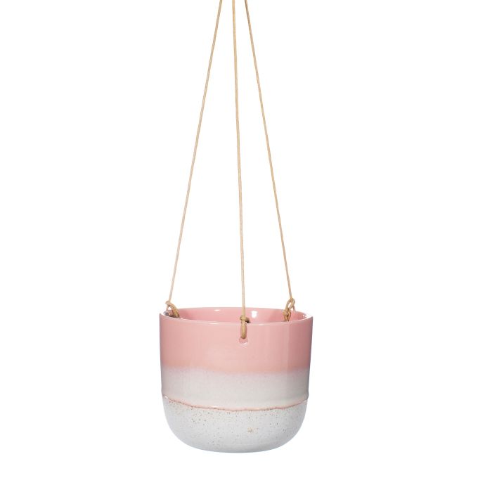 Závěsný obal na květináč Mojave Glaze Pink