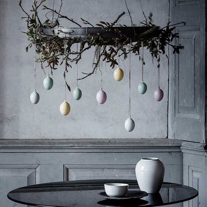 Porcelánová velikonoční dekorace Rhombe Easter Egg Soft Green