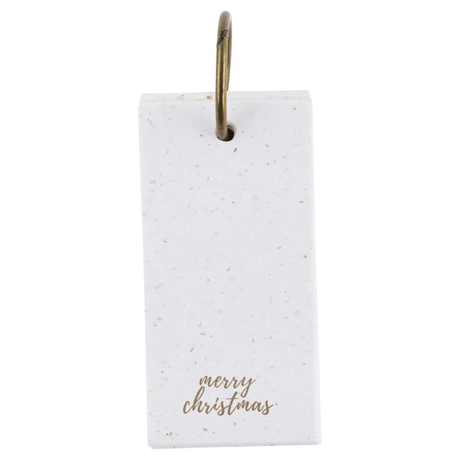 Vánoční štítky na dárky Gold sprinkle - 50 ks