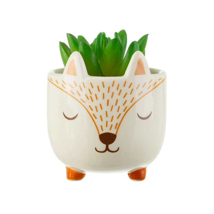 Keramický obal na květináč Woodland Fox Mini