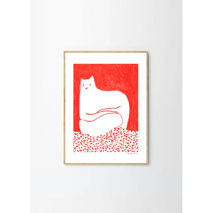 Autorský plakát Cat in Red by Cinzia Franceschini 30x40 cm