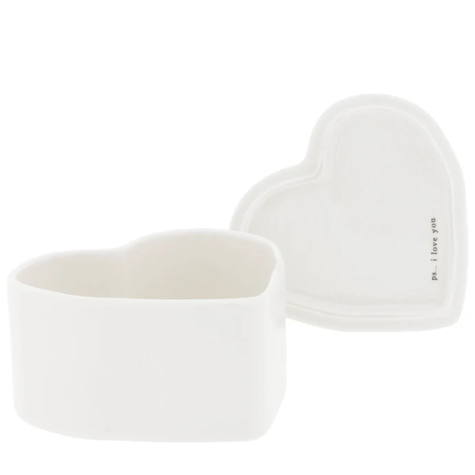 Keramická dózička White Heart