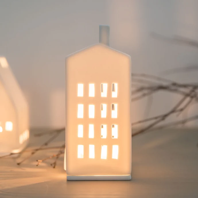 Porcelánový svícen domeček Small Windows