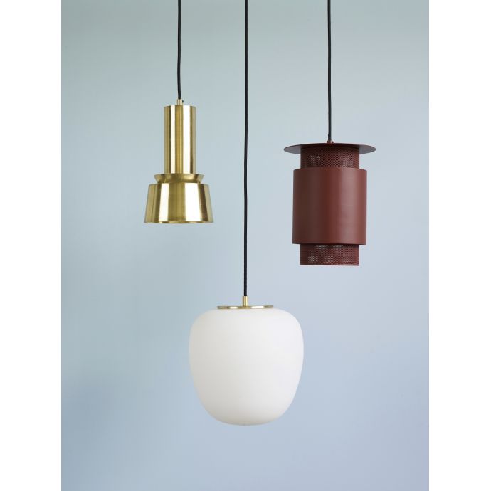 Skleněný lustr White/Brass 30 cm