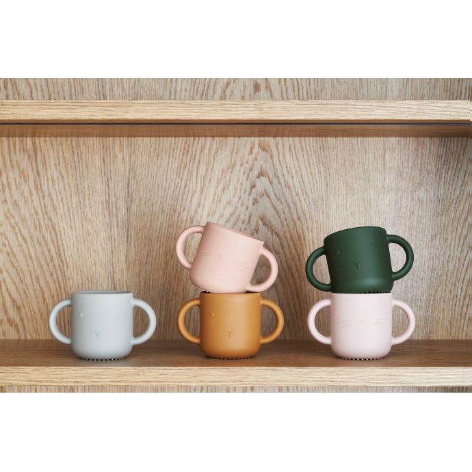 Dětské silikonové hrnky Gene Rabbit Hunter Green - set 2 ks
