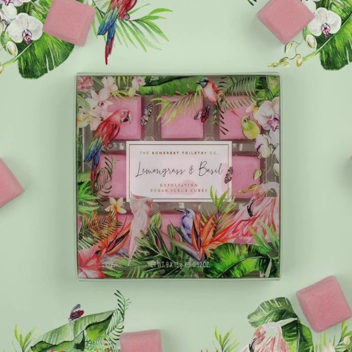 Exfoliační peelingové kostky na tělo Lemongrass & Basil