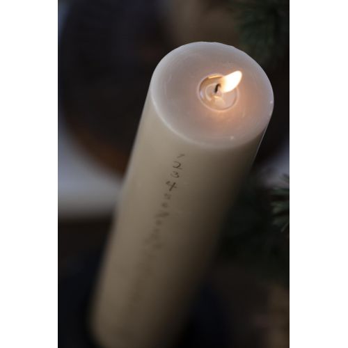 Adventní svíčka s čísly Light Brown