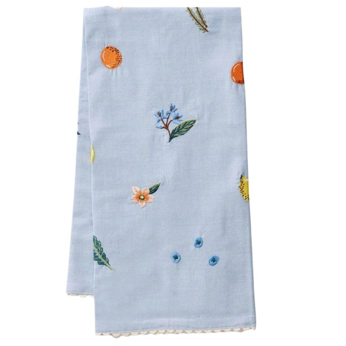Bavlněná utěrka Fruit Stand Embroidered