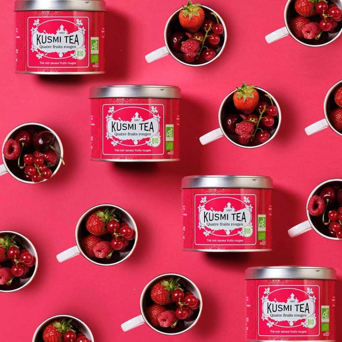 Sypaný černý čaj Kusmi Tea - Four Red Fruits 100g