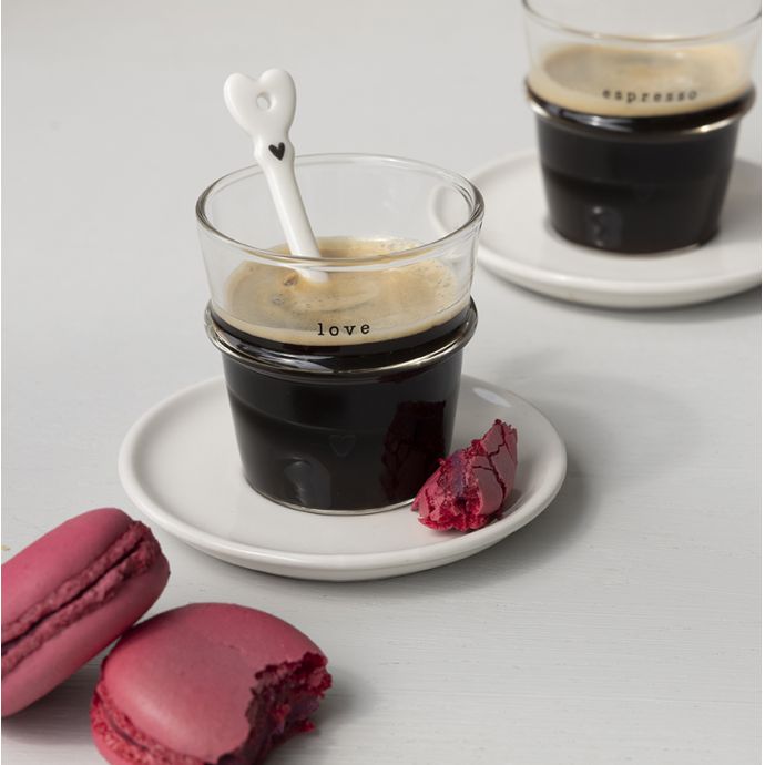 Skleněný šálek na espresso Love/Espresso 90 ml