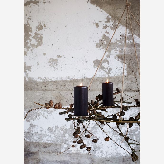 Závěsný adventní svícen Gold Oval Candle Holder