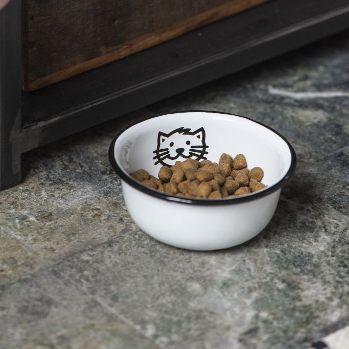 Menší smaltovaná miska Cat