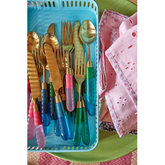 Nerezová lžíce Brass/Resin Pink