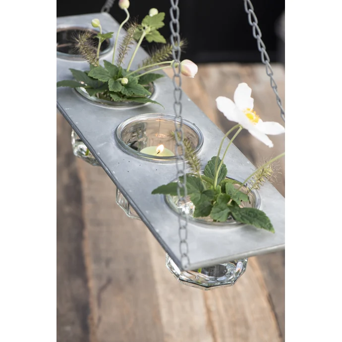 Závěsný kovový držák na vázičky/květináče