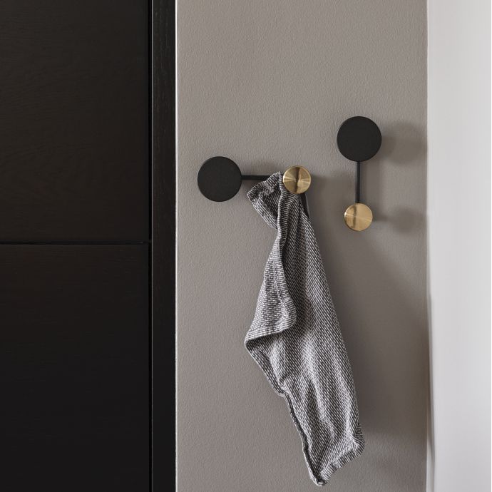 Věšák Afteroom Black/Brass - small