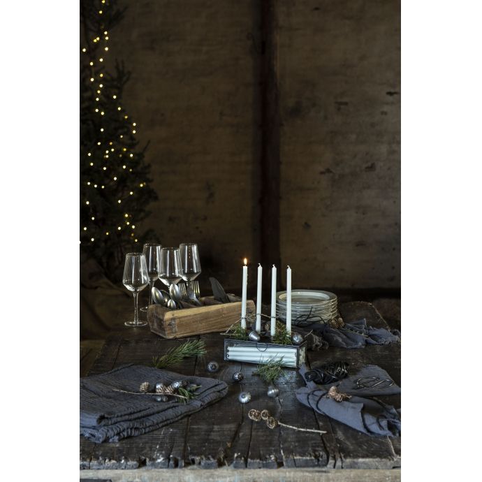 Bavlněný ubrousek Double Weaving Dark Grey