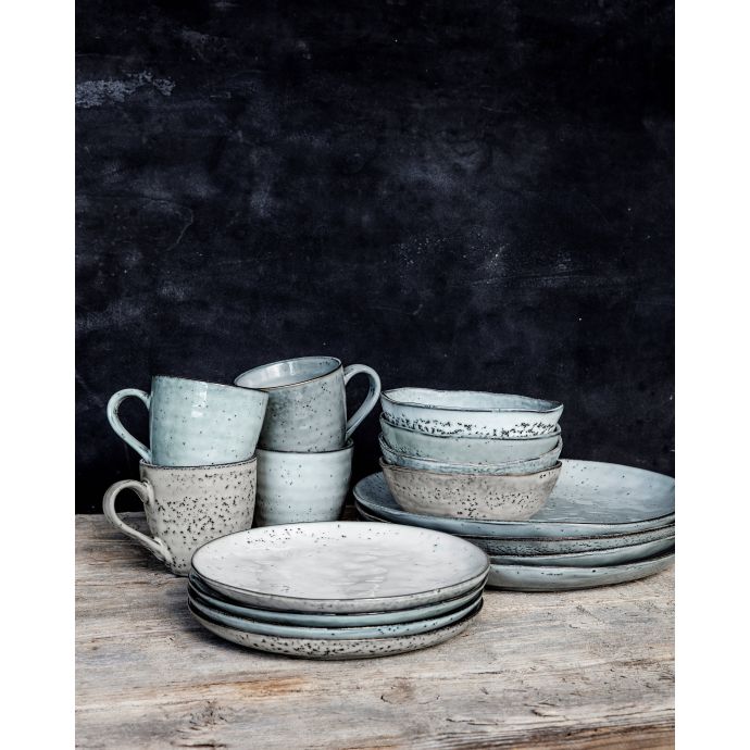 Kameninový talíř Rustic Grey/Blue 27,5 cm