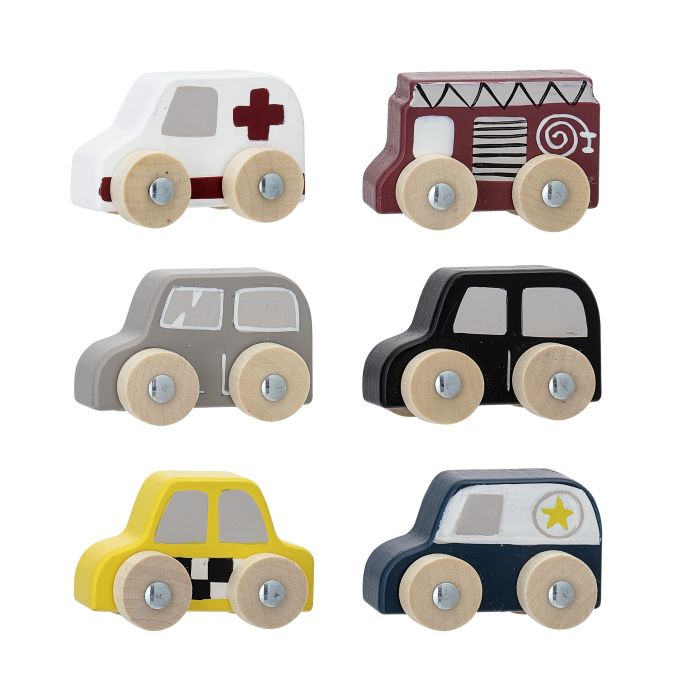 Dřevěná autíčka - set 6 ks