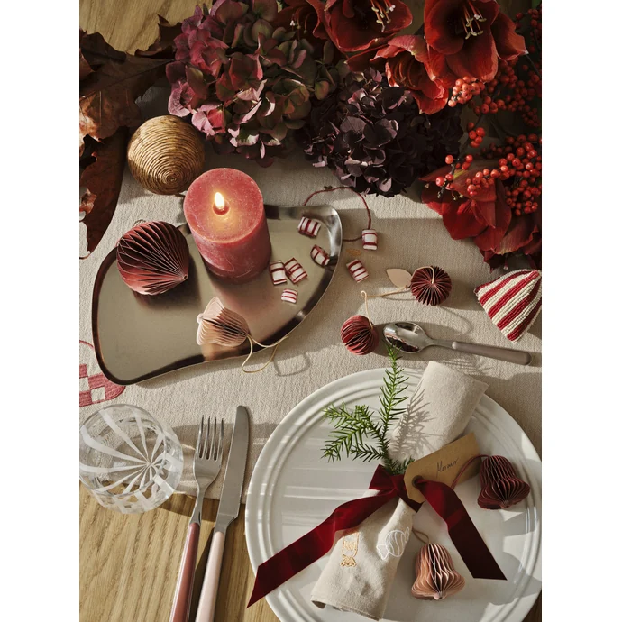 Vyšívaný ubrousek Fryd Light Warm Grey - set 4 ks