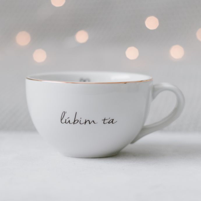 Porcelánový hrnek Ľúbim ťa 300 ml - SK
